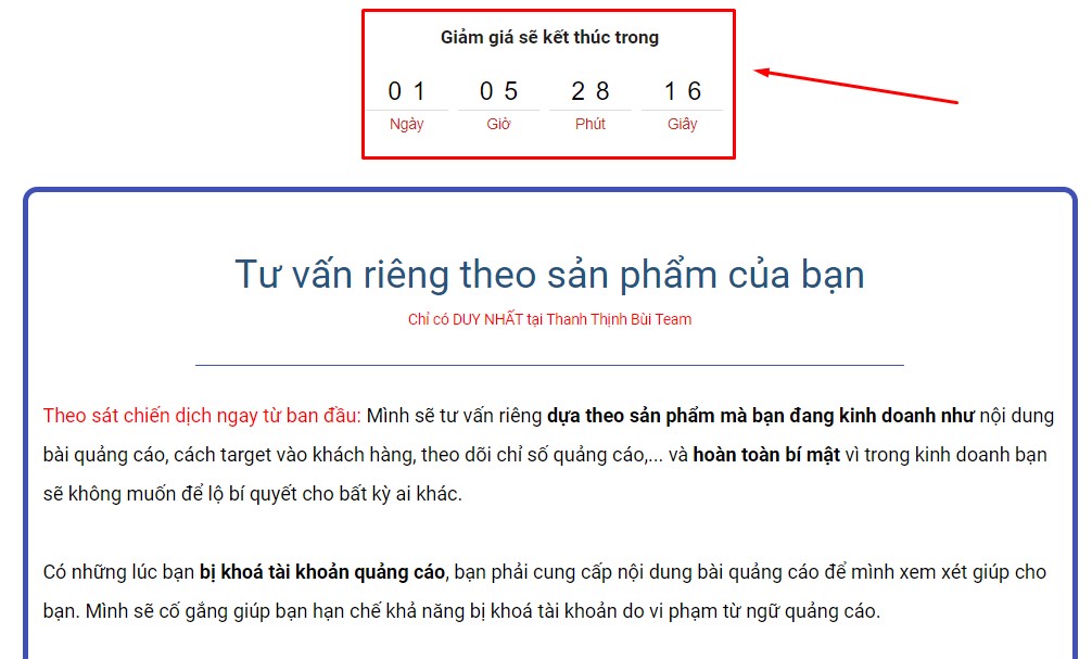 giới hạn về thời gian sẽ kích thích mua hàng